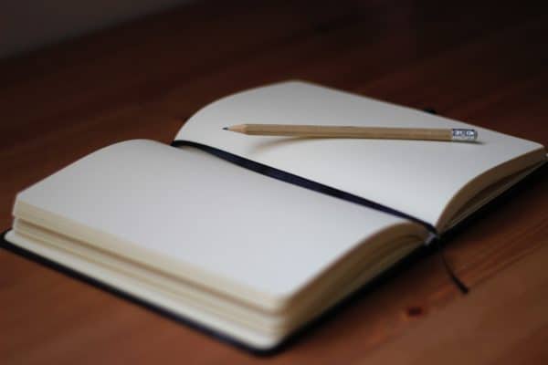 Open blank notebook